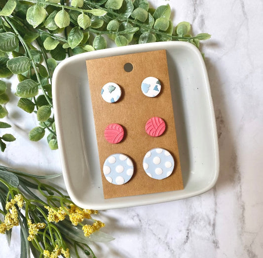 Stud Earrings - 3 Pack