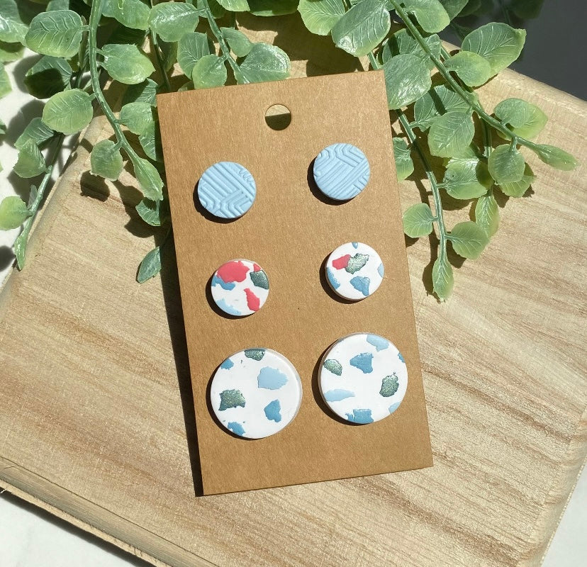 Stud Earrings - 3 Pack
