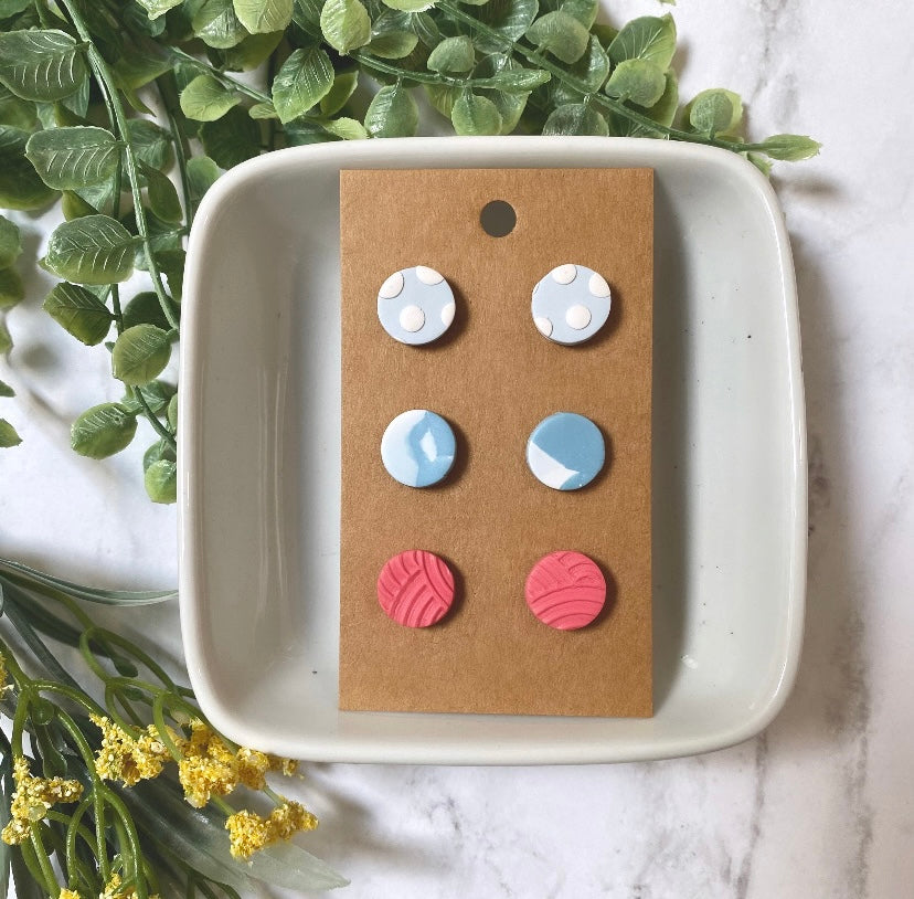 Stud Earrings - 3 Pack